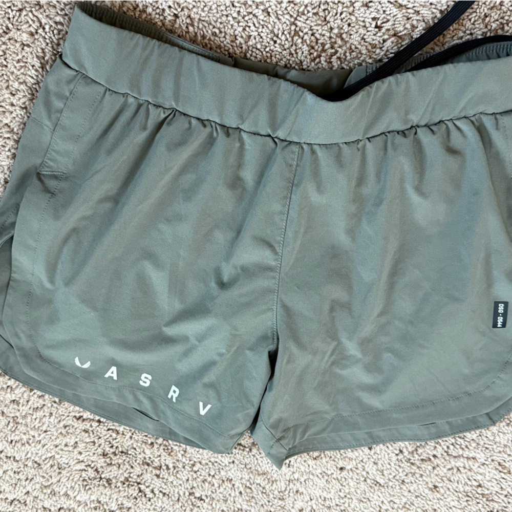 ASRV Olive Athletic Shorts